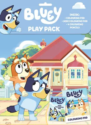Bluey Play Pack Colouring Book Colour Pencils & Pad Childrens Gift Activity Set • £3.75