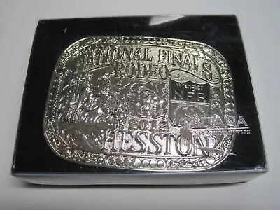 Hesston Silver Plate 2012 NFR Cowboy Rodeo Adult Buckle New • $49
