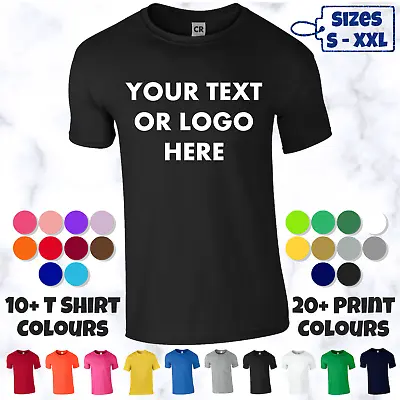 Mens Personalised T Shirt - Name Logo Text - Your Custom Design Top Printing • £4.99