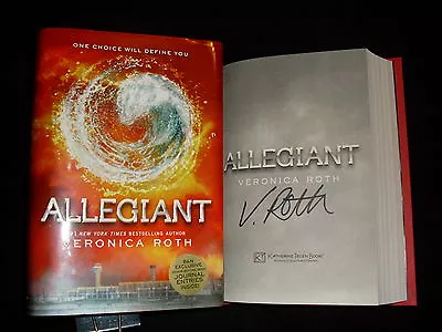 Veronica Roth Signed Allegiant 1st Printing Hardcover Book NOT TIPPED Divergent • $65