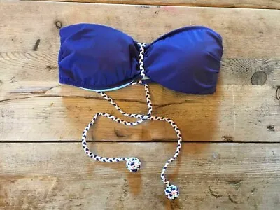 Victoria's Secret Navy Braided SMALL Strapless Bandeau Swim Suit Bikini Top • $6.99