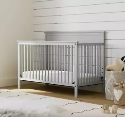 Cunas Para Bebes 5 En 1 Convertible Cama Para Niños Marco Baby Crib Modern Gray • $219.97