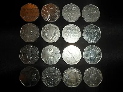 UK 50p Coin Collection (x16) Unique Designs (Pride NHS Anniversary Potter) • £22.99
