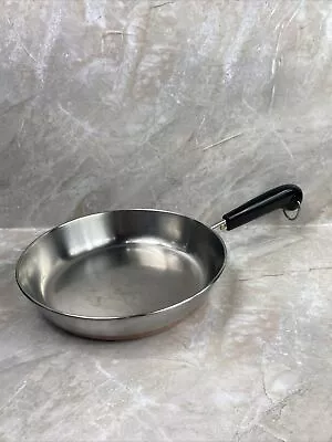 Revere Ware 9  Inch Skillet Copper Bottom Frying Pan 1801 Rome Ny Usa - Nice • $14.99