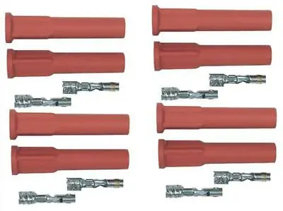 MSD 8854 Pro Race Spark Plug Boots Terminals Silicone Orange Straight 8 Pack • $35.82