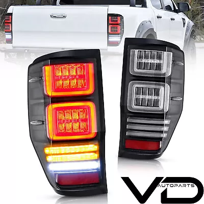 Clear LED Tail Lights W/Sequential For Ford Ranger PX T6 Wildtrak Pick-Up 12-18 • $266.39