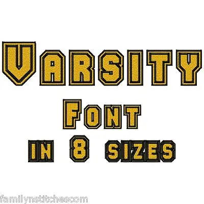 Varsity Font Machine Embroidery Designs 39 ABC123 Filled & 26 ABC Applique 7 Szs • $15.99