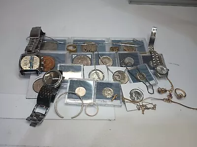 Huge Lot: Coins Goldsilver Watchesjewelry • $127.50