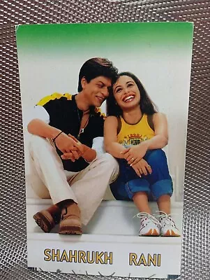 Bollywood Actors: Shahrukh Khan Rani Mukerji Rare Postcard Post Cards • $15