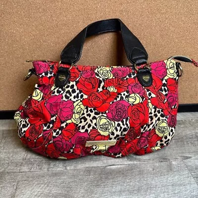 Vintage Betsey Johnson Roses And Leopard Print Shoulder Bag • $25