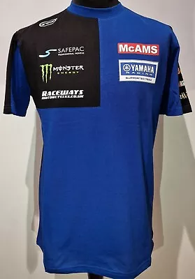 Mcams Yamaha Racing 2023 Offical Bsb Teamwear Mens T-shirt New • £20