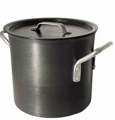 CALPHALON Commercial 8 Qt Quart Stock Pot 808 W/ 310 Lid Anodized Aluminum CLEAN • $44.95