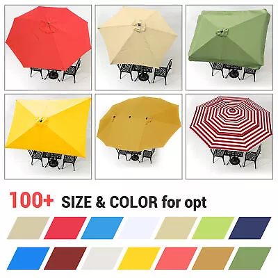 8'/9'/10'/13'/14  Umbrella Replacement Canopy Outdoor Patio Top Cover Only Opt • $28.90