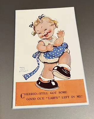 Mabel Lucie Attwell Vintage Postcard With King George Message WW2 Cheerio Lafs • £5