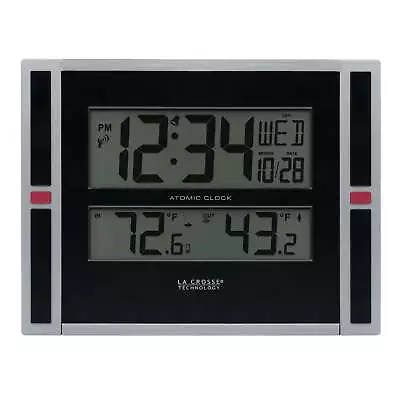 La Crosse Technology 513-149 11-Inch Atomic Digital Wall Clock With Temperature • $30.50