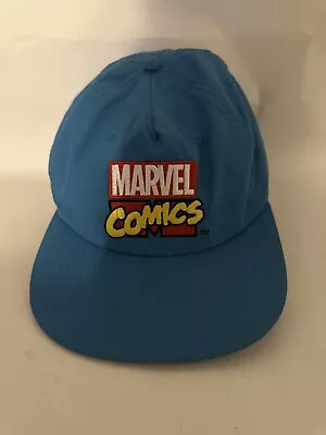 Marvel Comics Logo Aqua/Turquoise Unstructured 6 Panel Snapback Hat Baseball Cap • $19.99