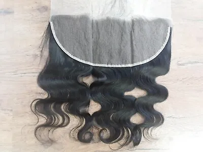 18  Brazilian Virgin Human Hair BODY WAVE 13X6 Wider Lace Frontal Ear To Ear 12A • £119