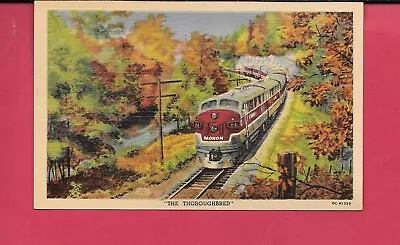 CI&L (Monon RR) Advertising PC -  The Thoroughbred   In An Autumn Scene - 1950's • $4.75