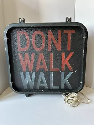 Vintage Large Don’t Walk Walk Street Pedestrian Traffic Sign Light • $235