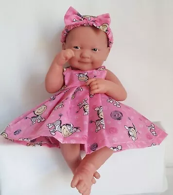 14 -15   Baby Dolls Clothes Cute Zebra Print Dress Fit Berenguer First Annabell • £4.99