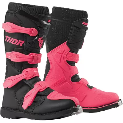 Thor MX Motocross Women's Blitz XP Boots (Black/Pink) Choose Size • $99.95