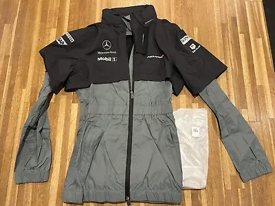 F1 Vodafone McLaren Mercedes Womens Team Waterproof Jacket Black/Grey XS L XL • £69.95