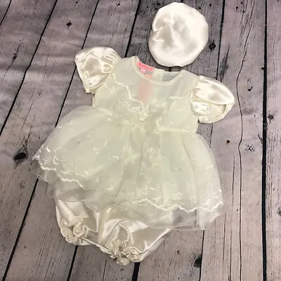 Frilly Baby Babies Party Dress With Knickers & Hat • £14.99