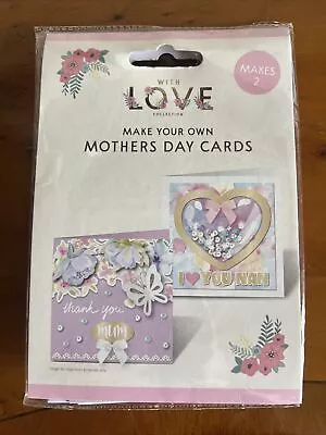 Make Your Own Mothers Day Cards 2 Pack Thank You Mum / I Love You Nan • £0.99