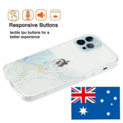$8.99 • Buy Clear Case For IPhone 13 Pro Max 12 11 XS XR 8 7 Glitter Blimg Marble TPU Cover