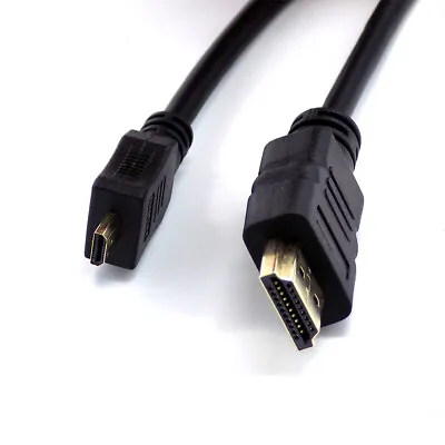 Micro HDMI TV Cable 1m To 5m HDMI Lead For Tablets & Cameras GoPro Hero Hudi • £4.45