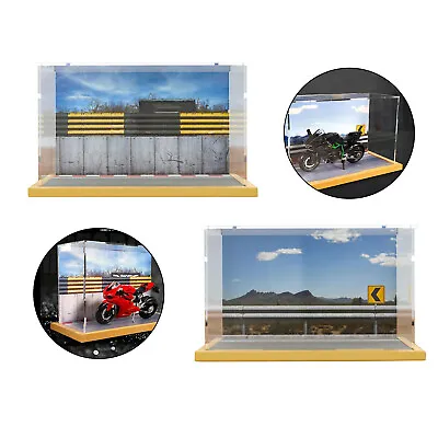 1:18 Scale Motorcycle Model Display Case Collection Toy Ornaments Parking Space • £14.33