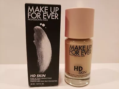 Make Up For Ever HD Skin Undetectable Stay True Foundation 1N10 Ivory 1.01 OZ • $29.99