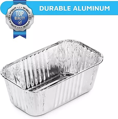 1LB Mini Loaf Baking Pans Disposable Aluminum Foil Small Bread Tins 100 Pack • $15