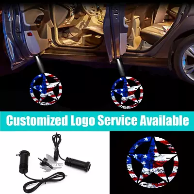 2x US Military Army Star Logo Car Door Led Welcome Laser Projector Shadow Light • $18.04