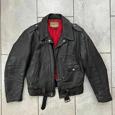 1950s Sears Hercules Horsehide Belted Motorcycle Leather Jacket Coat Vintage • $1000