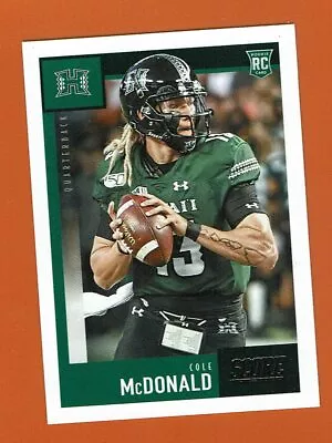 2019-20 Score Football Cole McDonald RC #355 Hawaii • $1.39