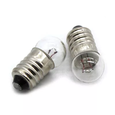 10Pcs 2.5V 3V 3.8V 6V Screw Base E10 Mini Lamp Bulb 11mm Diameter Choose Voltage • $1.95