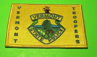 VERMONT  STATE POLICE  TROOPERS  VT  3  X 4 1/4   POLICE PATCH  FREE SHIPPING!!! • $7