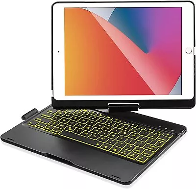 $37.99 • Buy Smart 360 Rotate Case Cover With Backlit Keyboard For IPad 7th/8th/9th Gen 10.2 