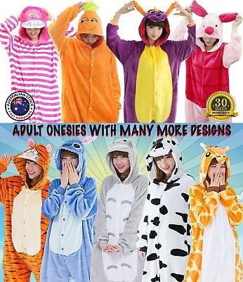 Adult Unisex Onesie Animal Party Costume Fleece Onesies Pyjamas Cosplay Kigurumi • $26.95