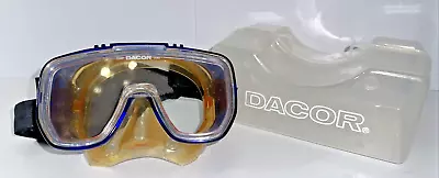 Dacor Ultra II Diving Mask Clear Blue Silicone Skirt 5044-25 W/Protective Case • $25