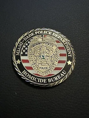 Miami Dade Police Homicide Unit Breast Cancer Challenge Coin Protect And Serve • $50