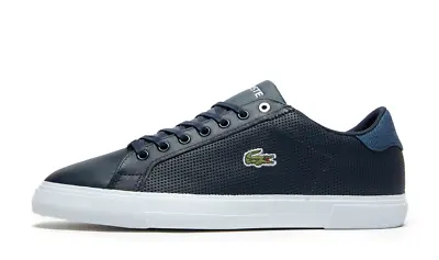 Lacoste Lerond Plus Trainers Blue White Leather Mens UK 7 8 9 10 11 • £59.99