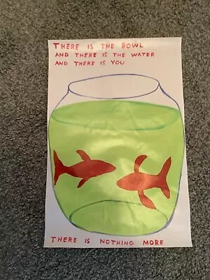 David Shrigley A4 Canvas Style luxury Print Fish • £6.99