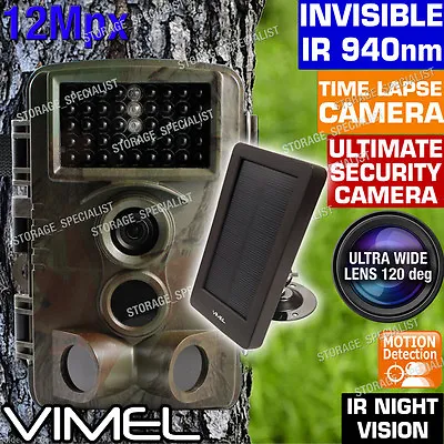 Solar Trail Camera Wireless Farm Security Waterproof Night Vision • $169