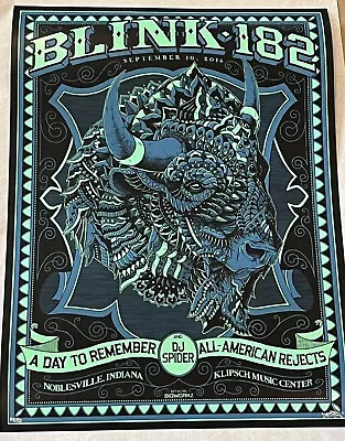 Blink-182 Indiana Tour Concert Poster  /100  2017 Screenprint 18x24 • $89.99