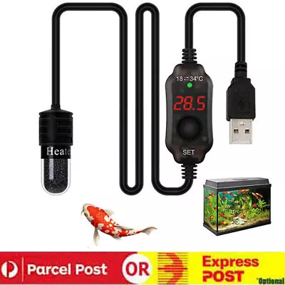 AQUARIUM FISH TANK HEATER SUBMERSIBLE STAT | 10W For Tanks Upto 2 Litres AUS • $18.08