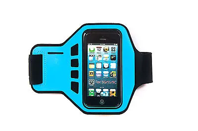 King Of Flash Ultimate Blue IPhone 5 5s 5c Armband Running Jogging Case Strap • £4.95