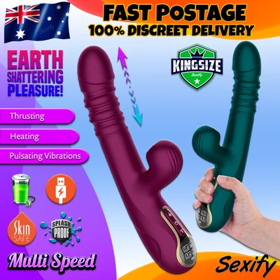 $39.95 • Buy Thrusting Rabbit Vibrator G-Spot Dildo Heating Clit Massager Women Adult Sex Toy