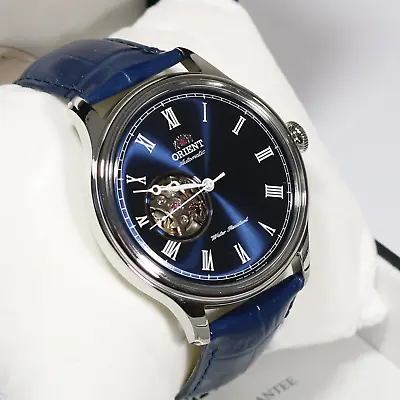 Orient Open Heart Blue Dial Automatic Men's Watch FAG00004D0 • $198.99